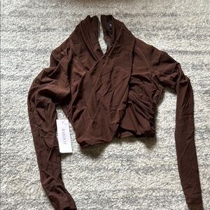 Bardot Brown Long Sleeve Blouse